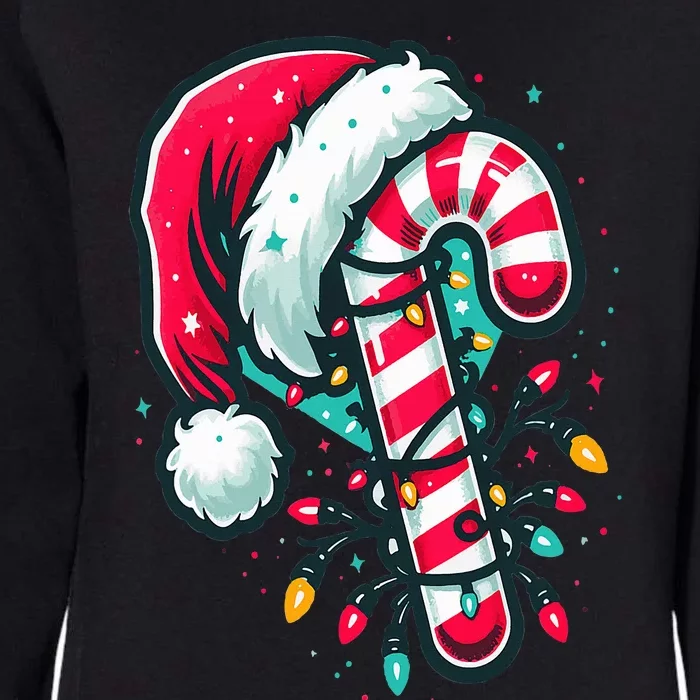 Candy Cane Crew Christmas Lights Family Matching Xmas Womens California Wash Sweatshirt