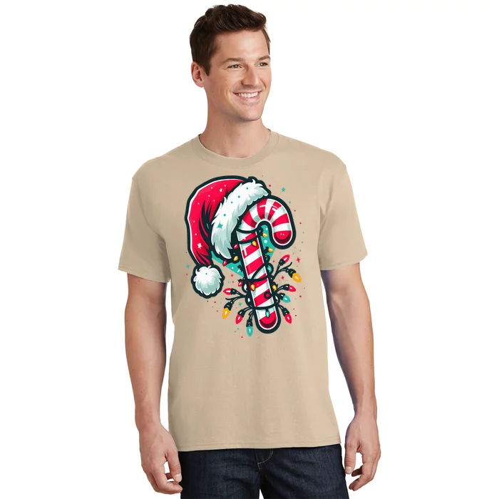 Candy Cane Crew Christmas Lights Family Matching Xmas T-Shirt