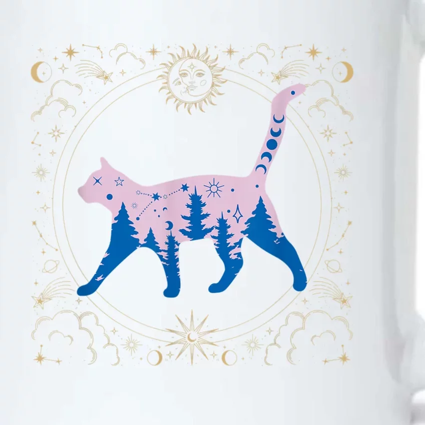 Cosmic Cat Black Color Changing Mug