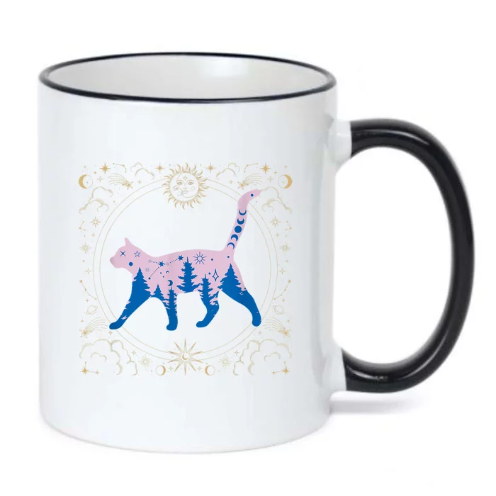 Cosmic Cat Black Color Changing Mug