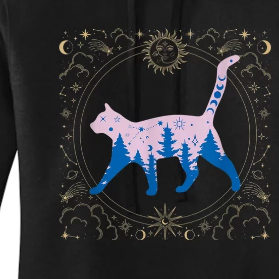 Cosmic Cat Women's Pullover Hoodie