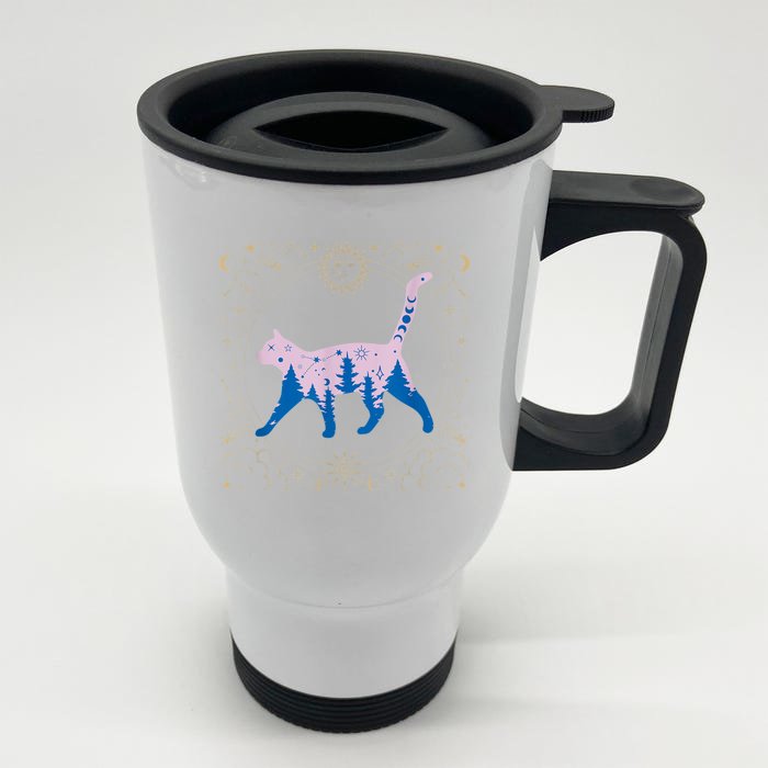 Cosmic Cat Front & Back Stainless Steel Travel Mug