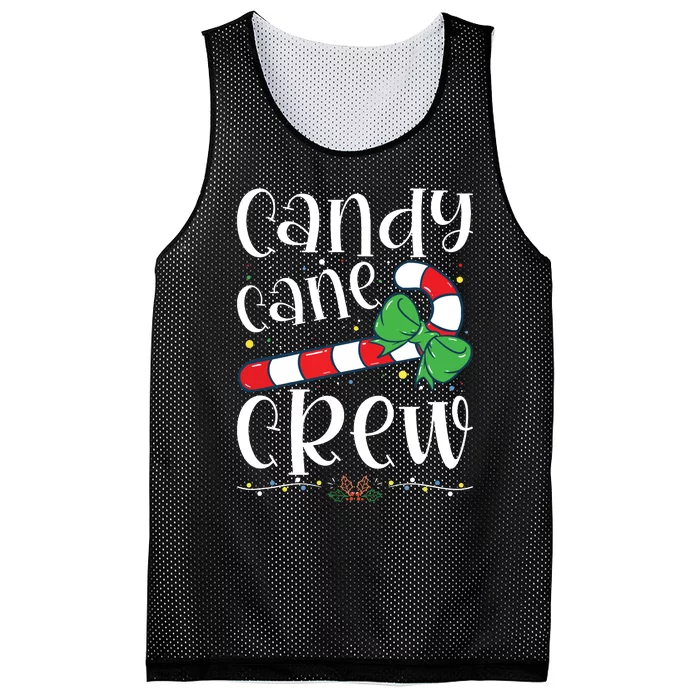 Candy Cane Crew Funny Christmas Candy Lover Xmas Mesh Reversible Basketball Jersey Tank