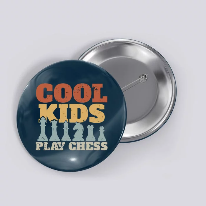 Chess Chessmen Chessboxing Gift For Cool Kids Button