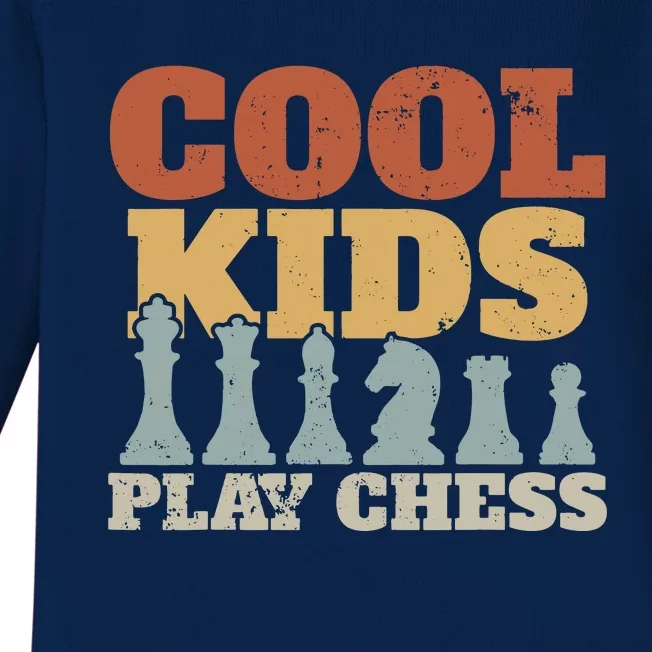 Chess Chessmen Chessboxing Gift For Cool Kids Baby Long Sleeve Bodysuit