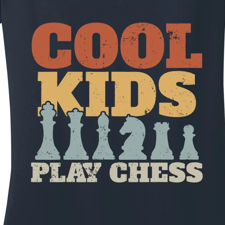 Chess Chessmen Chessboxing Gift For Cool Kids Women's V-Neck T-Shirt