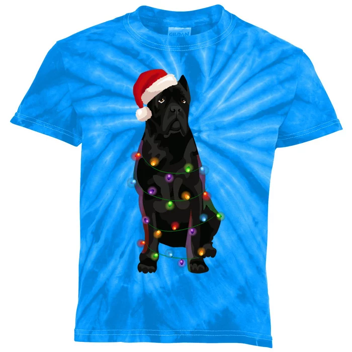 Cane Corso Christmas Lights Xmas Dog Lover Meaningful Gift Kids Tie-Dye T-Shirt