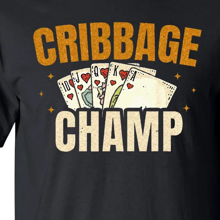 Cribbage Champ Card Game Players Tall T-Shirt