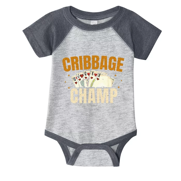 Cribbage Champ Card Game Players Infant Baby Jersey Bodysuit