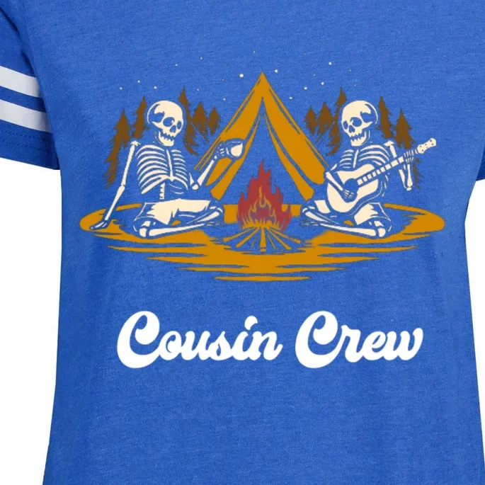 Camping Cousins Crew Family Reunion Road Trip Matching Group Cool Gift Enza Ladies Jersey Football T-Shirt