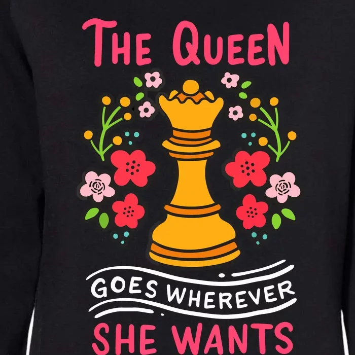 Chess Chessmen Chessboxing Queen Chess Player Gift Womens California Wash Sweatshirt