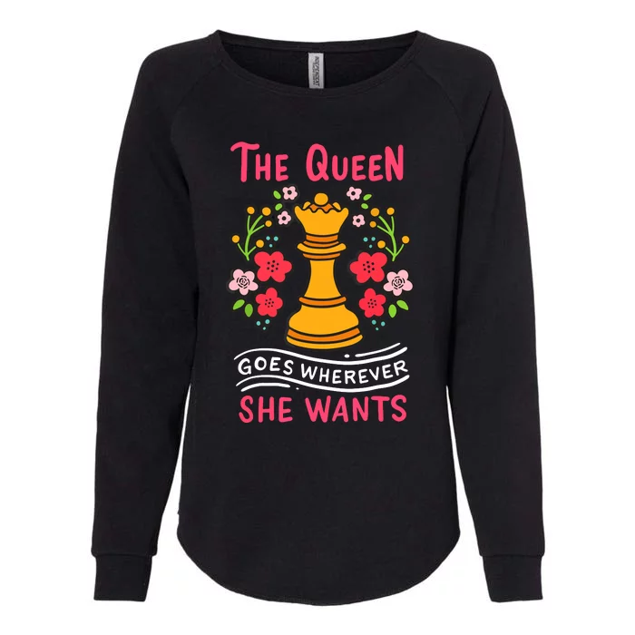 Chess Chessmen Chessboxing Queen Chess Player Gift Womens California Wash Sweatshirt