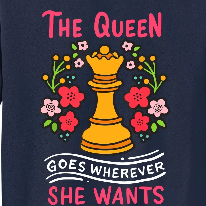 Chess Chessmen Chessboxing Queen Chess Player Gift Tall Sweatshirt