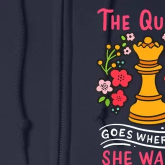 Chess Chessmen Chessboxing Queen Chess Player Gift Full Zip Hoodie