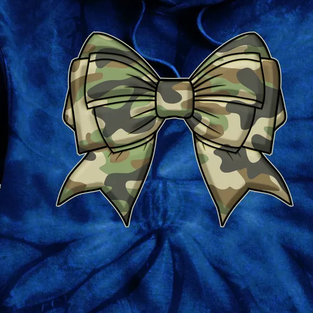 Cute Camo Coquette Ribbon Bow Tie Dye Hoodie