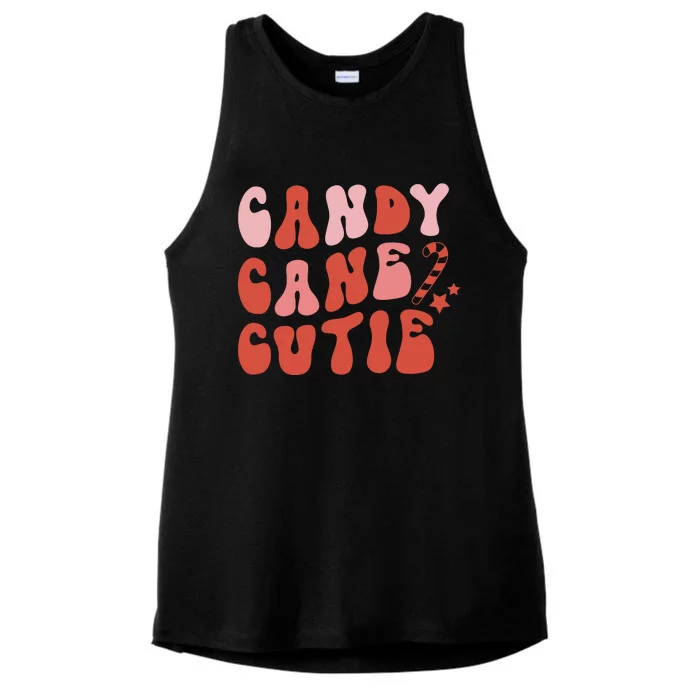 Candy Cane Cutie Funny Christmas Graphic Plus Size Ladies Tri-Blend Wicking Tank