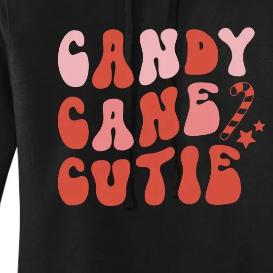 Candy Cane Cutie Funny Christmas Graphic Plus Size Women's Pullover Hoodie