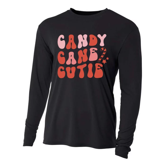 Candy Cane Cutie Funny Christmas Graphic Plus Size Cooling Performance Long Sleeve Crew