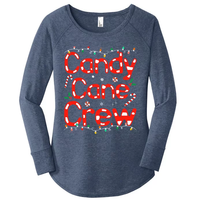 Candy Cane Crew Funny Christmas Candy Cane Lover Xmas Pajama Women's Perfect Tri Tunic Long Sleeve Shirt