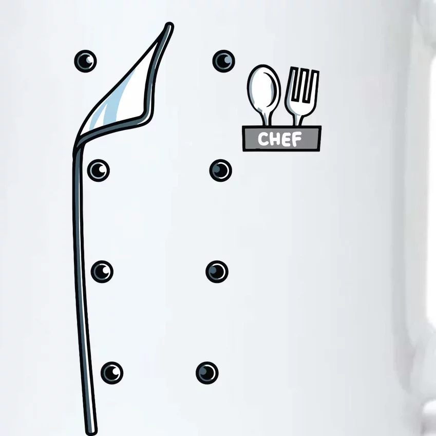 Chef Costume Coat Uniform Funny Cook Jacket For Cooking Black Color Changing Mug