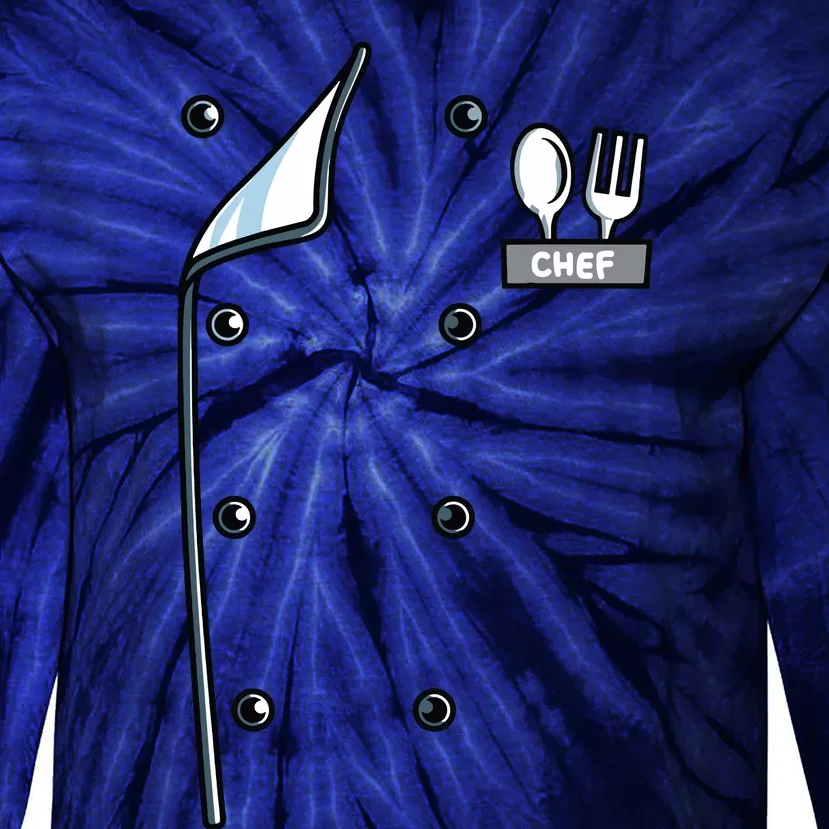 Chef Costume Coat Uniform Funny Cook Jacket For Cooking Tie-Dye Long Sleeve Shirt