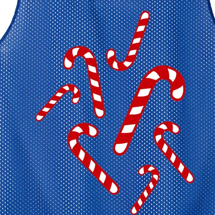 Candy Canes Cool Gift Mesh Reversible Basketball Jersey Tank