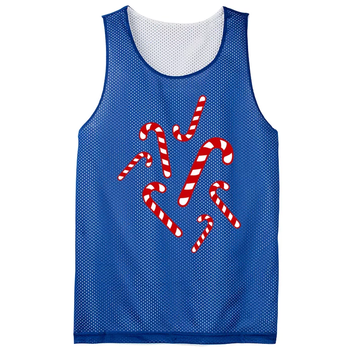 Candy Canes Cool Gift Mesh Reversible Basketball Jersey Tank