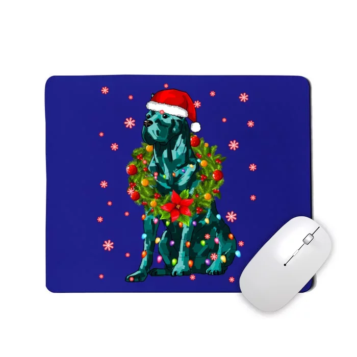 Cane Corso Christmas Santa Hat Xmas Lights Dog Lover Funny Gift Mousepad