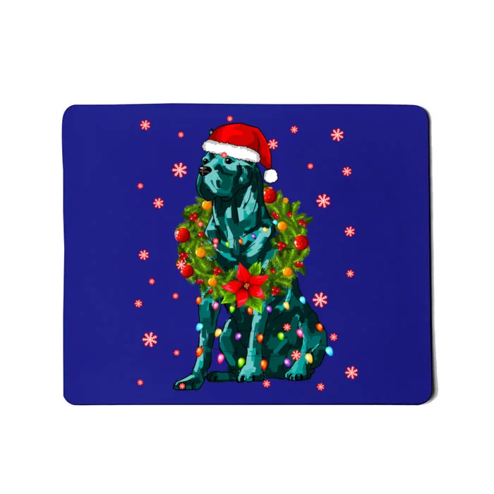 Cane Corso Christmas Santa Hat Xmas Lights Dog Lover Funny Gift Mousepad