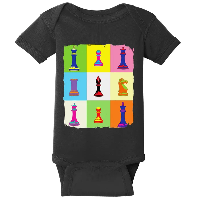 Chess Chess Club Chess Art Baby Bodysuit