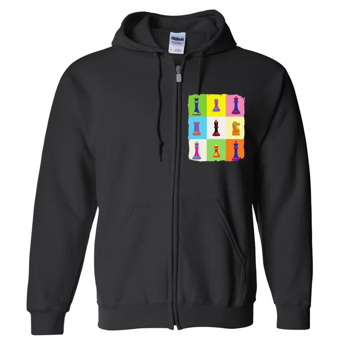 Chess Chess Club Chess Art Full Zip Hoodie