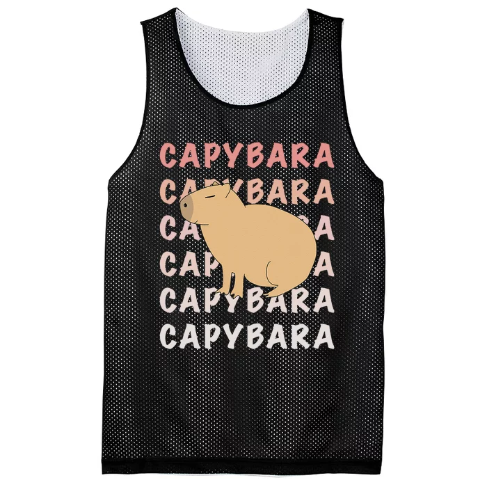 Capybara Capybara Capybara Funny Cute Meme Mesh Reversible Basketball Jersey Tank