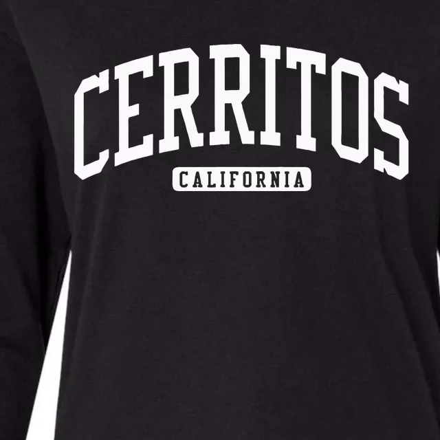 Cerritos California Ca College University Style Womens Cotton Relaxed Long Sleeve T-Shirt