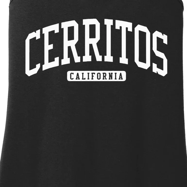 Cerritos California Ca College University Style Ladies Essential Tank