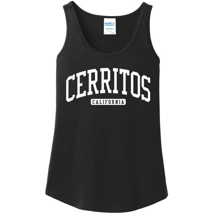 Cerritos California Ca College University Style Ladies Essential Tank