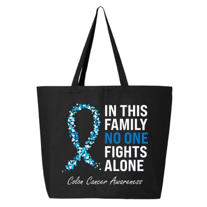 Colorectal Cancer Colon Cancer Blue Ribbon 25L Jumbo Tote