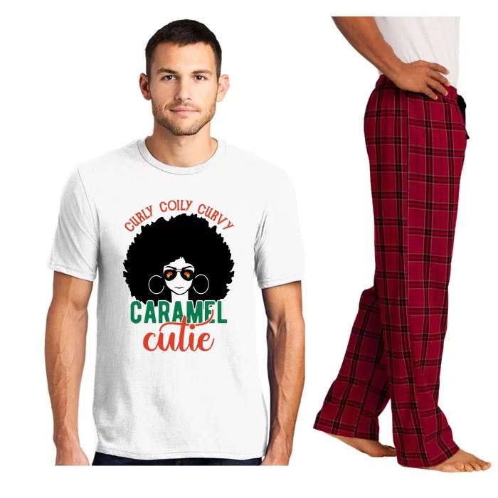 Curly Coily Curvy Caramel Cutie Black History Month Pajama Set