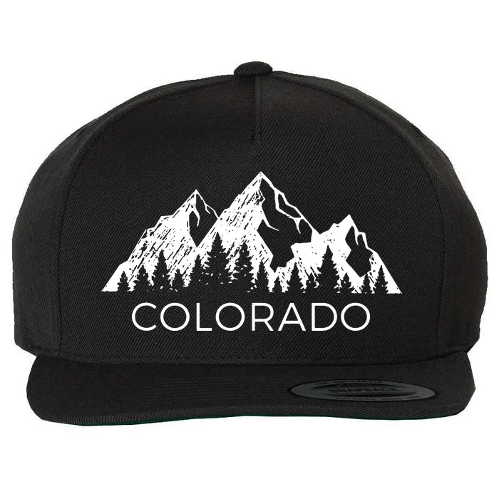 Colorado Cool Colorado Rocky Mountains Wool Snapback Cap