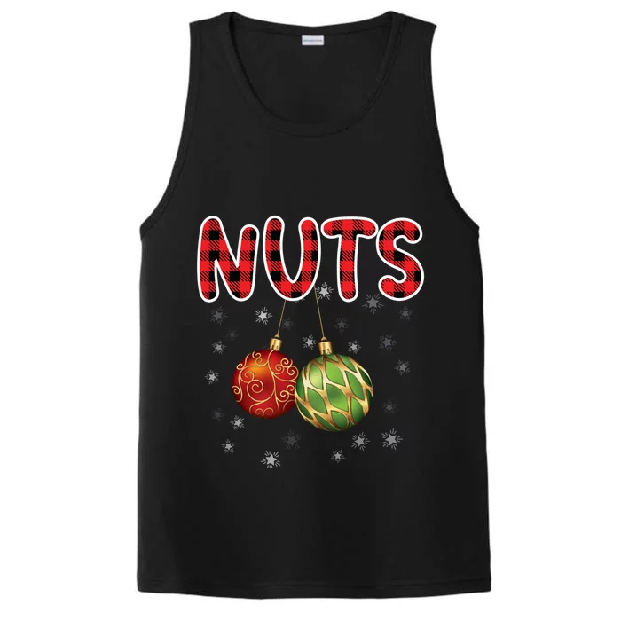 Christmas Couples Chestnuts Chest Nuts Funny Matching Xmas Funny Gift Performance Tank