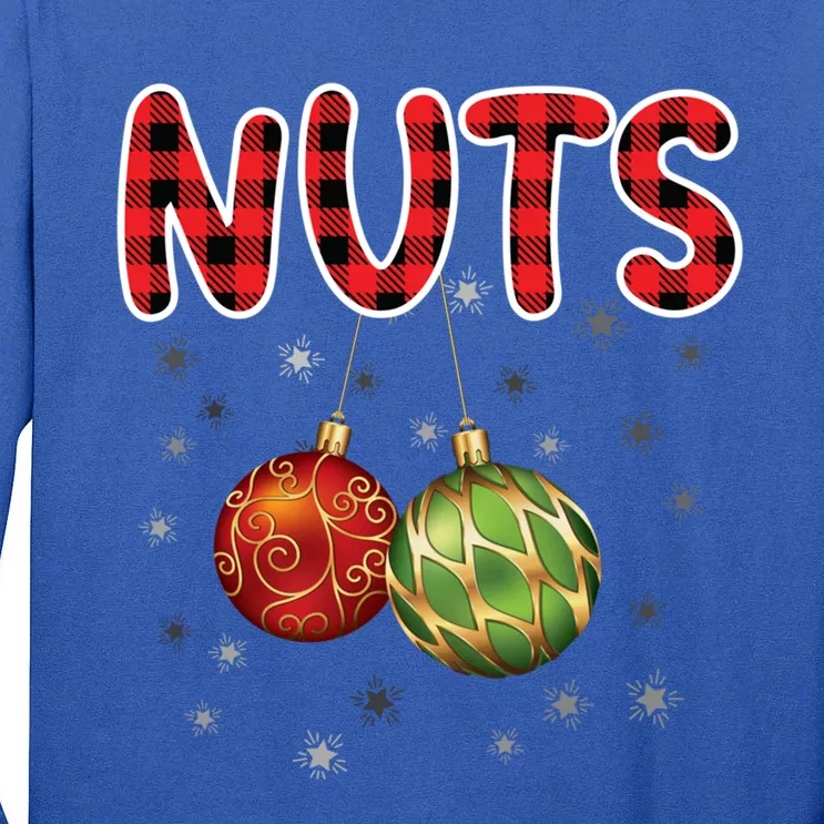 Christmas Couples Chestnuts Chest Nuts Funny Matching Xmas Funny Gift Tall Long Sleeve T-Shirt