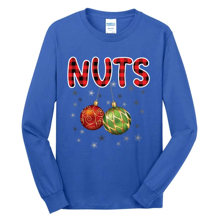 Christmas Couples Chestnuts Chest Nuts Funny Matching Xmas Funny Gift Tall Long Sleeve T-Shirt