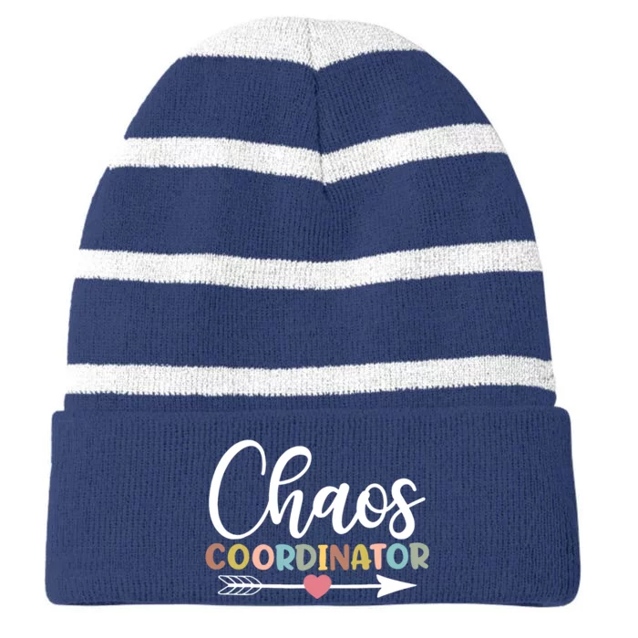 Chaos Coordinator Striped Beanie with Solid Band