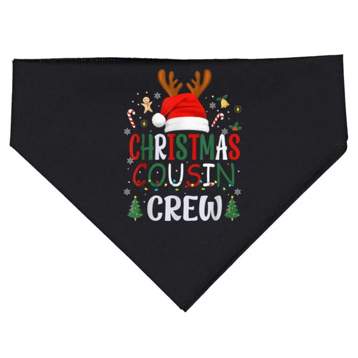 Cousin Crew Christmas Santa Squad Reindeer Party USA-Made Doggie Bandana