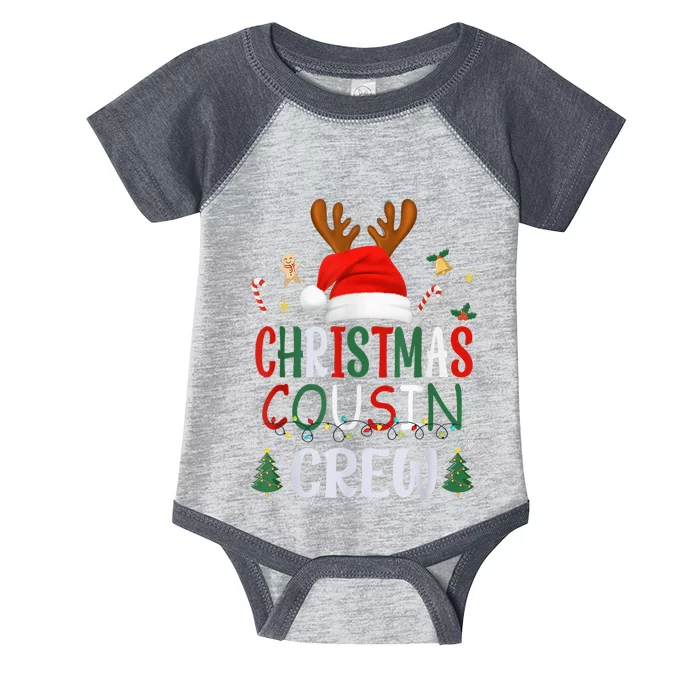 Cousin Crew Christmas Santa Squad Reindeer Party Infant Baby Jersey Bodysuit