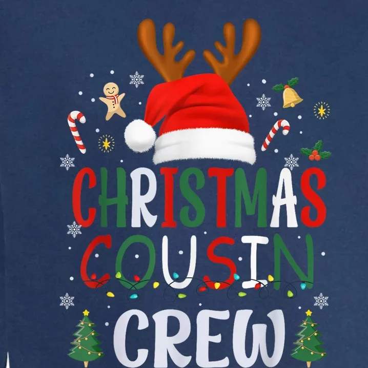 Cousin Crew Christmas Santa Squad Reindeer Party Garment-Dyed Sweatshirt