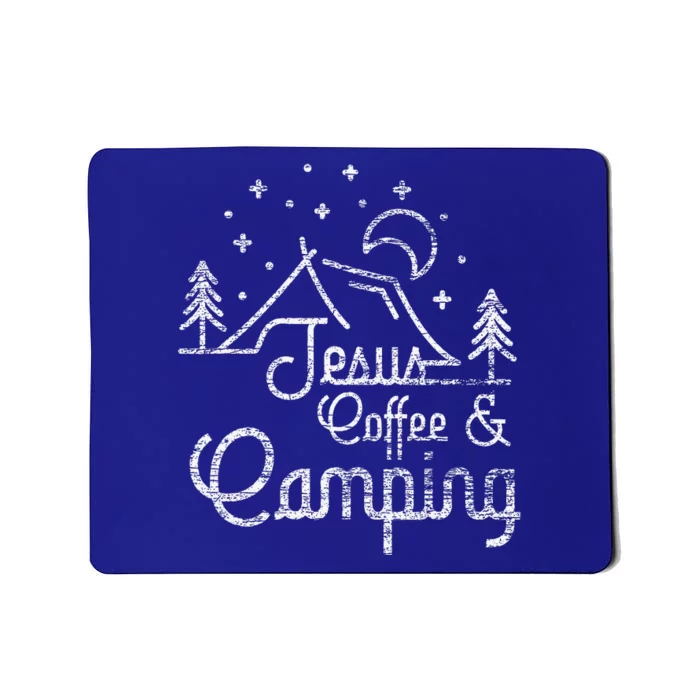 Camping Coffee Camper Camp Lover Christian Jesus Mousepad