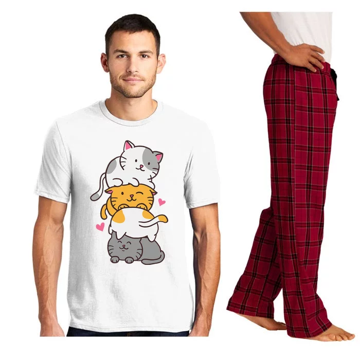 Cat Cats Cute Kitty Pile Anime Kawaii Neko Pajama Set