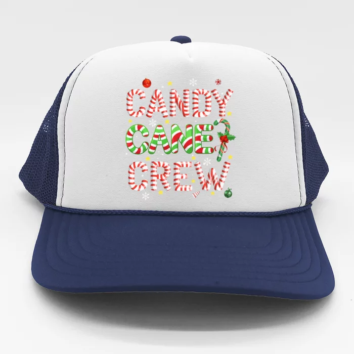 Candy Cane Crew Funny Christmas Candy Lover Xmas Pajamas Trucker Hat