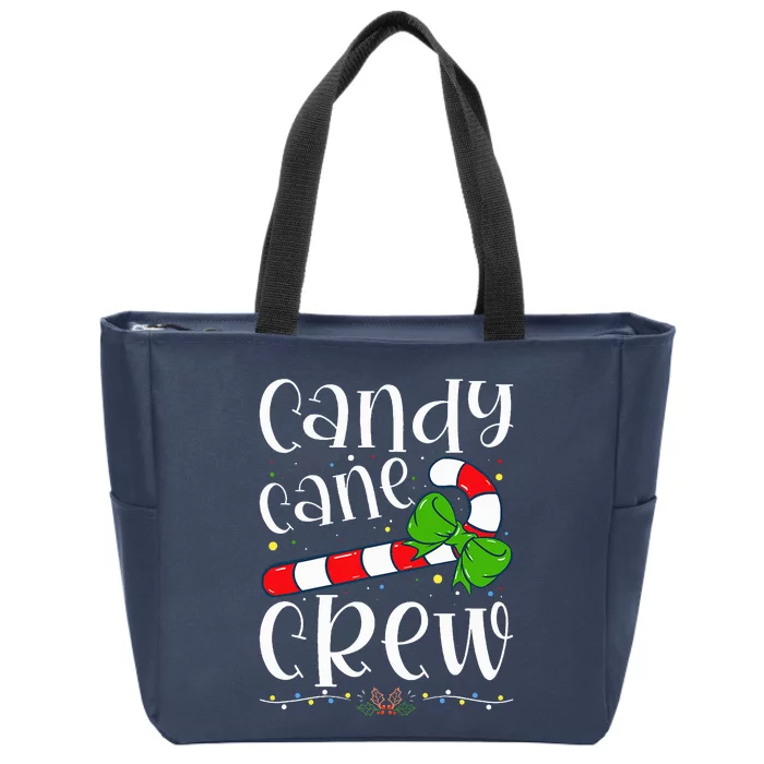 Candy Cane Crew Funny Christmas Candy Lover Xmas Zip Tote Bag