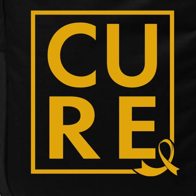 CURE Childhood Cancer Awareness Yellow Gold Ribbon Impact Tech Backpack